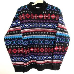 Vintage Marsh Landing Retro Nordic Sweater 100% Wool